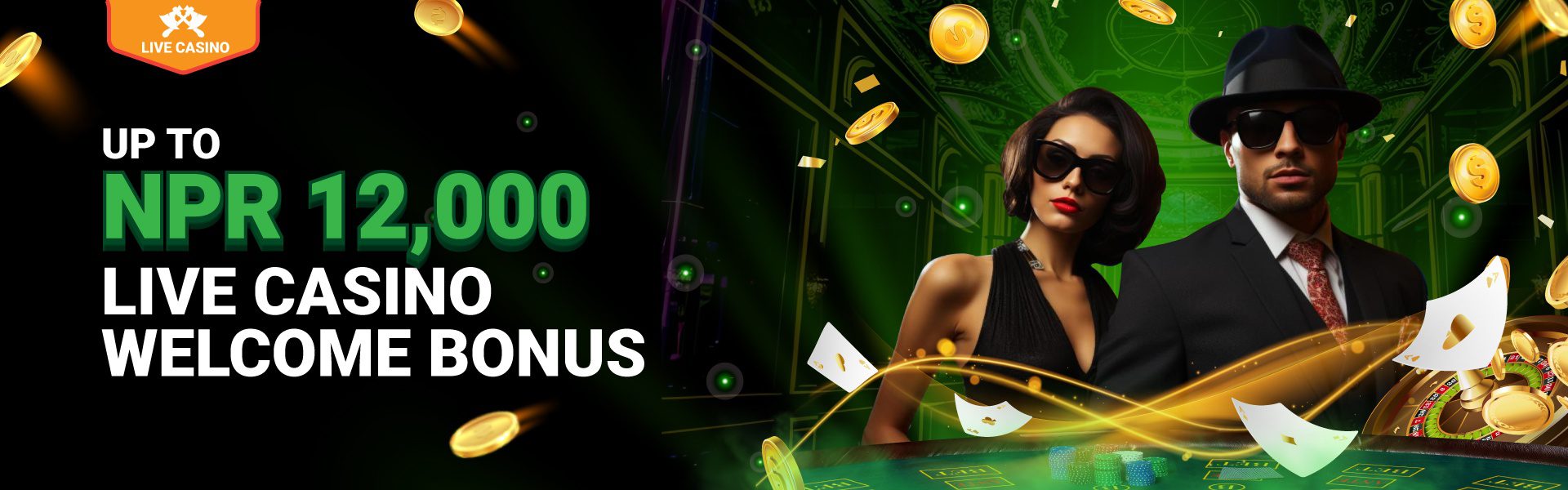 50% LIVE CASINO WELCOME BONUS